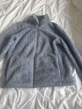 Uniqlo Soft Plush Jacket in Light Blue
